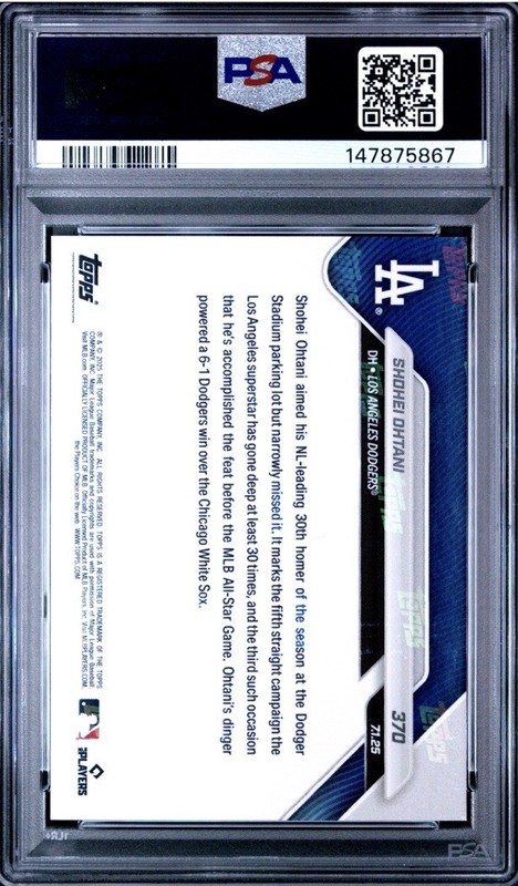 2025 Topps Now Shohei Ohtani #370 5th Straight Season Of 30-Plus HR PSA 10 (QTY) view 2