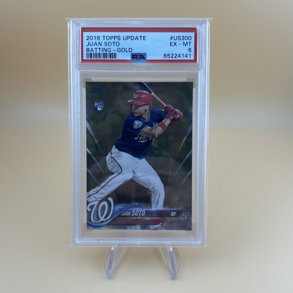 2018 Topps Update Series - Juan Soto #US300 Gold /2018 (RC) PSA 6