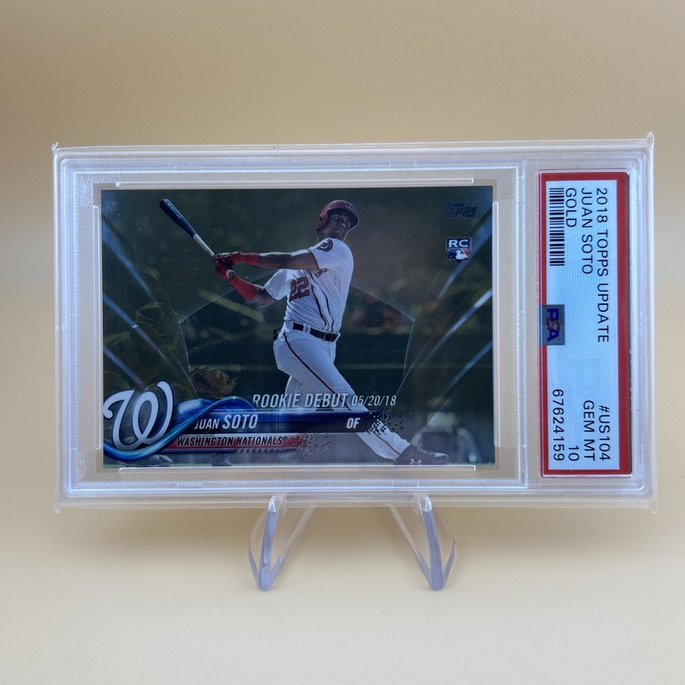 2018 Topps Update Juan Soto Gold RC Rookie Debut /2018 PSA 10