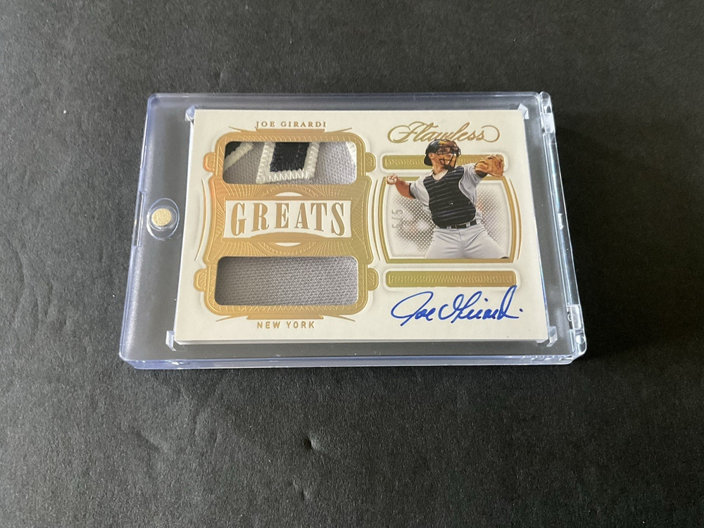 Joe Girardi 2021  Panini Flawless Auto Patch Relic GDMA-JG 5/5  New York