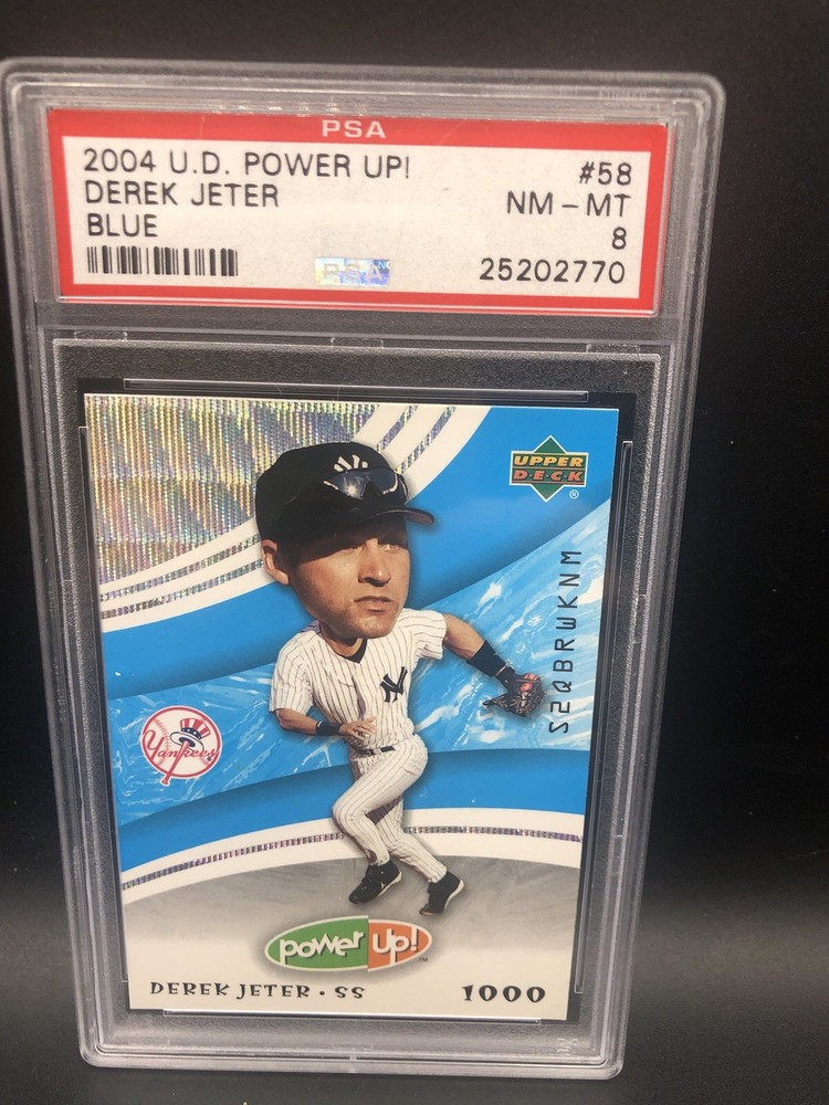 2004 UPPER DECK POWER UP! 1000 POINTS BLUE #58 DEREK JETER SSP PSA 8 custom list
