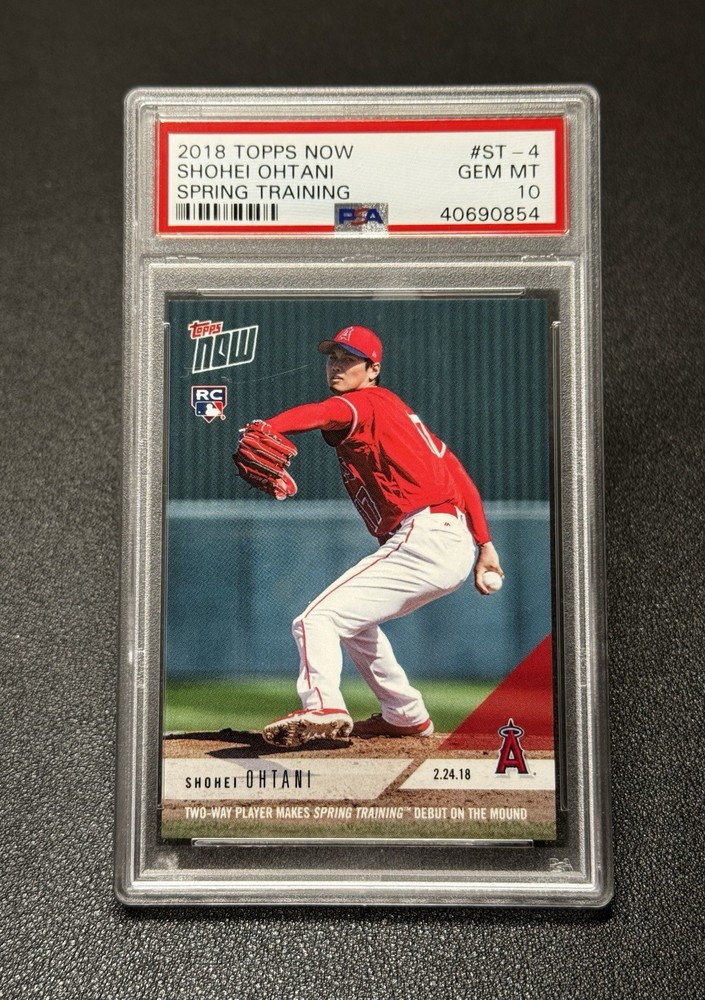 2018 Topps Now Shohei Ohtani #ST-4 RC PSA 10 Gem Mint Rc Rookie Card PITCH DEBUT