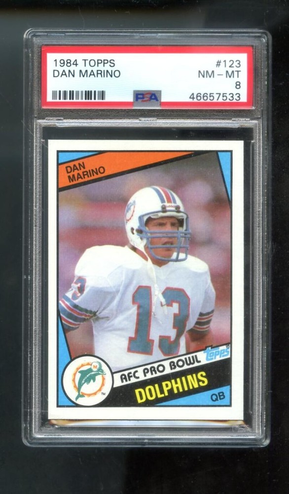 1984 Topps #123 Dan Marino Dolphins RC ROOKIE PSA 8 NM-MT Graded Football Card