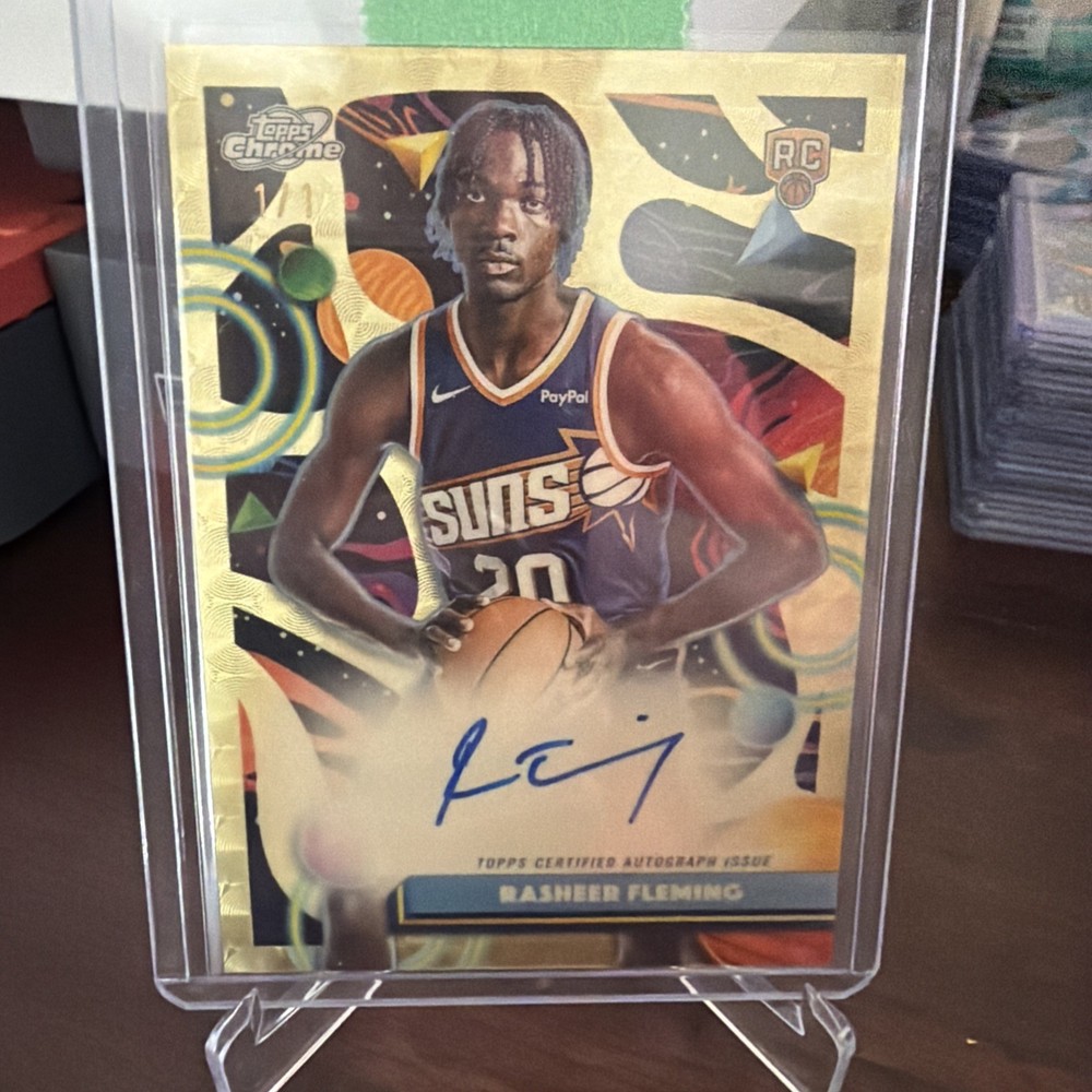 2025-26 Rasheer Fleming Topps Chrome Cosmic Auto Variation Superfractor 1/1 🔥
