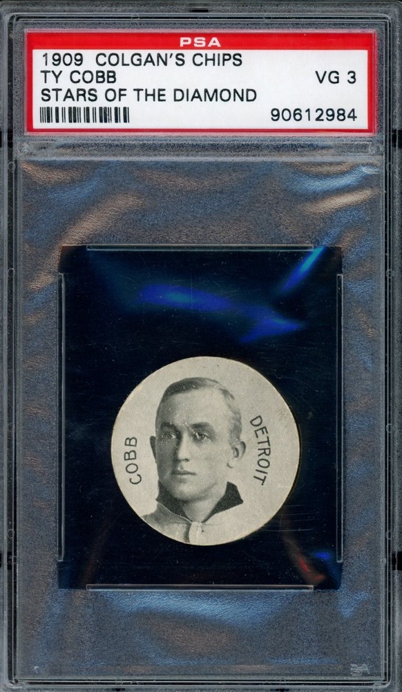 1909 Colgan's Chips Ty Cobb Detroit Tigers Rare HOF Card Georgia Peach *vc PSA 3