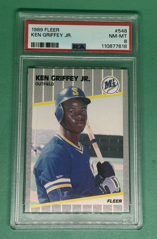 1989 Fleer Ken Griffey Jr. RC #548 PSA 8 Rookie SEATTLE MARINERS HOF