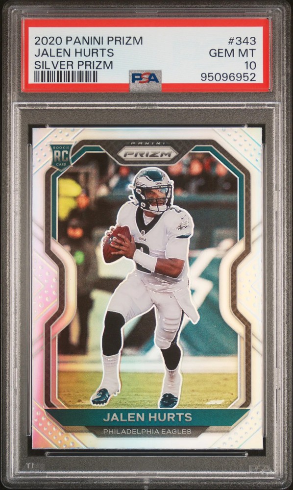 2020 Panini Prizm Jalen Hurts #343 Silver PSA 10