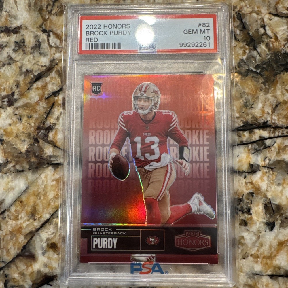 2022 Honors Football Purple Brock Purdy 01/10🔥PSA 10