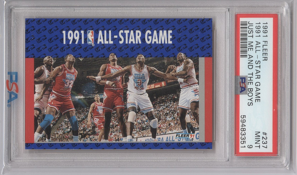 1991 Fleer Michael Jordan #237 All Star Game  PSA 9 Just me and the Boys
