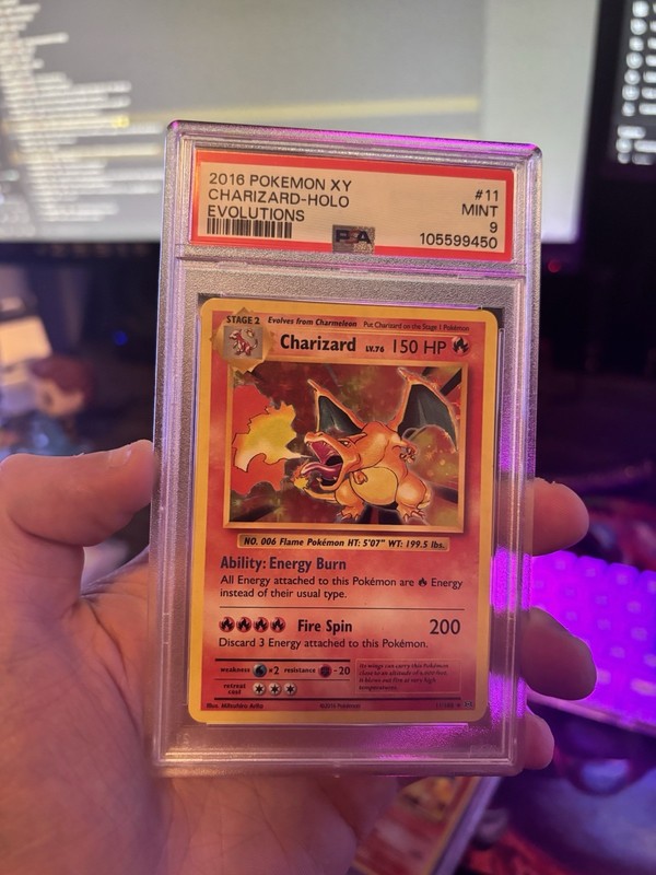 Charizard Holo 11/108 PSA 9 GREEN FLAME ERROR view 2