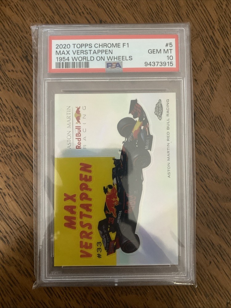 2020 Topps Chrome F1 Max Verstappen 1954 World On Wheels PSA 10