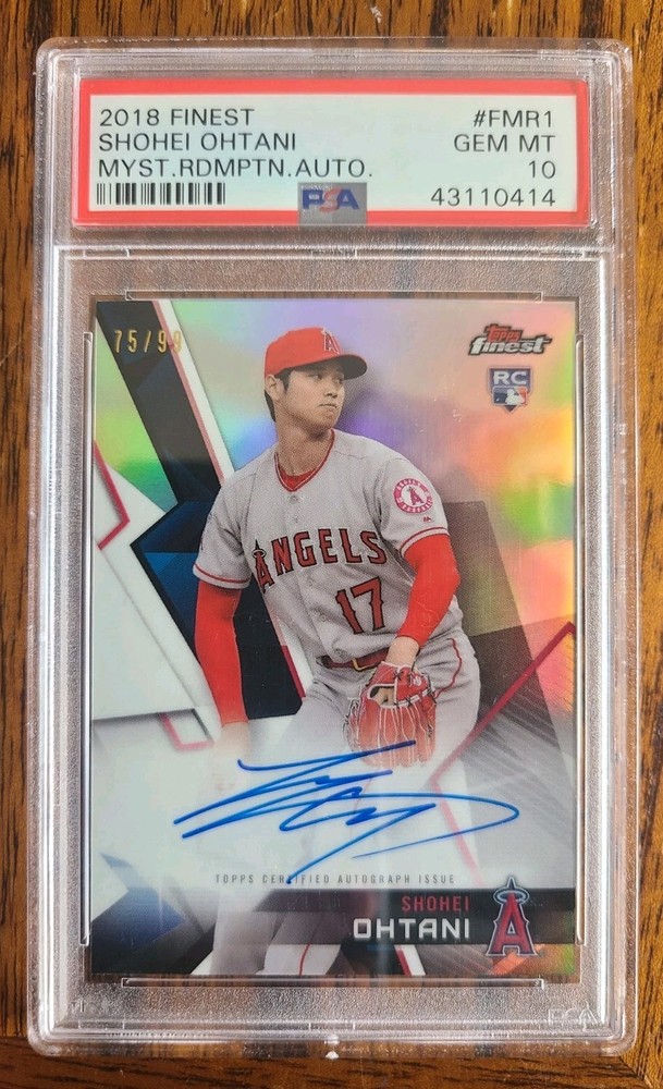 2018 Topps Finest Shohei Ohtani MYSTERY AUTO /99 RC PSA 10 GEM MINT MVP POP 8