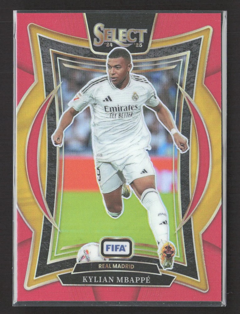 2025 Panini Select FIFA Soccer Prizm Terrace Kylian Mbappe #1 Red
