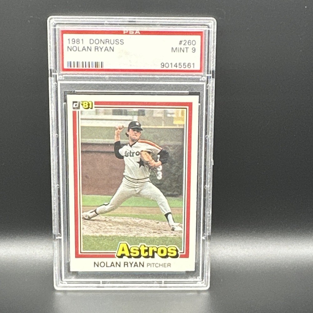 Donruss 1981 Nolan Ryan #260 Houston Astros PSA 9 Graded Baseball Card