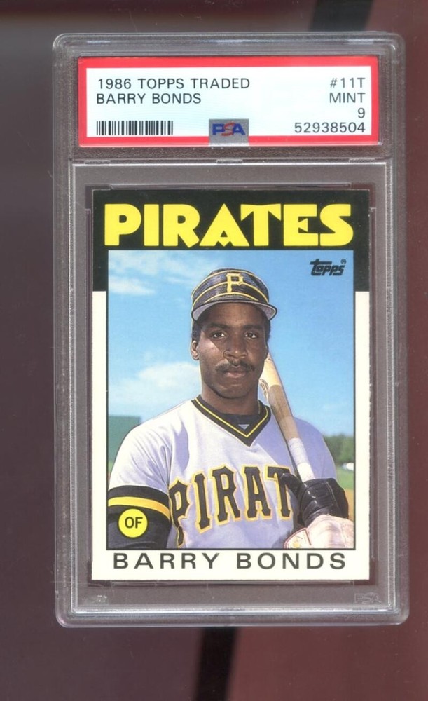 1986 Topps Traded #11T Barry Bonds ROOKIE RC PSA 9 Graded Baseball Card MLB