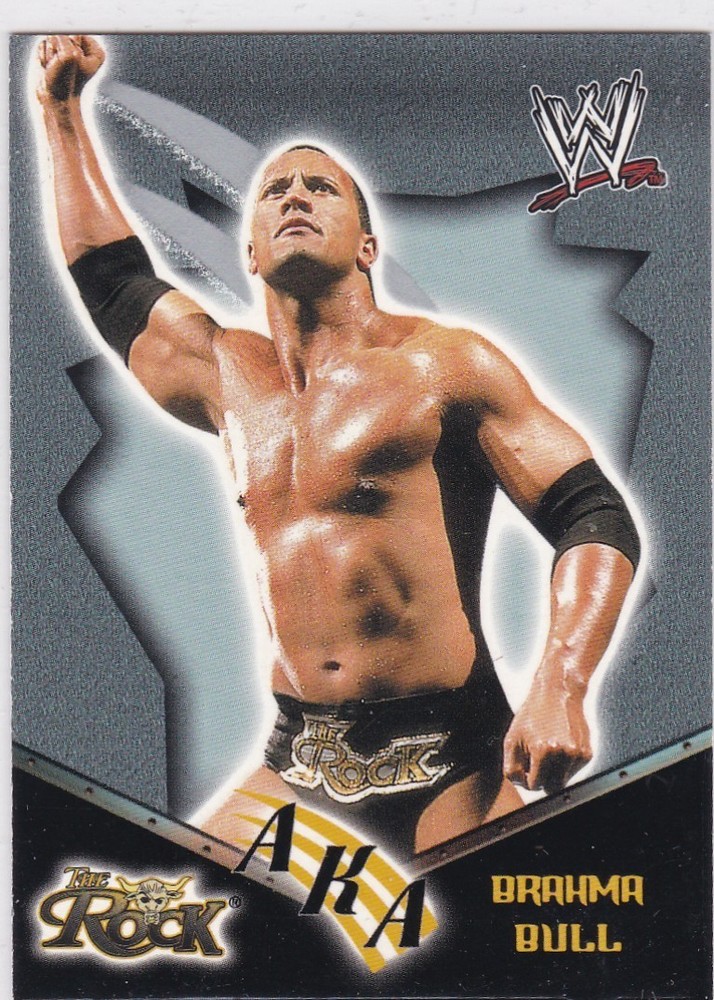 2002 Fleer WWE Royal Rumble #81 The Rock. Dwayne Johnson. Wrestling. Brahma Bull