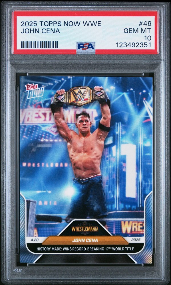 2025 Topps Now WWE John Cena #46 PSA 10