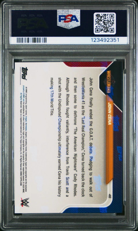 2025 Topps Now WWE John Cena #46 PSA 10 view 2