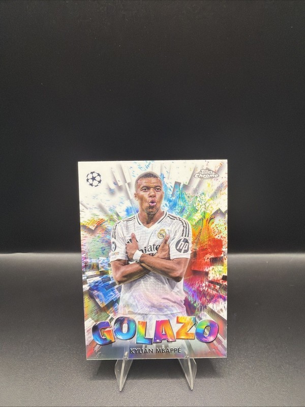 2024-25 Topps Chrome Uefa Club Competitions - Golazo Kylian Mbappe Refractor view 2