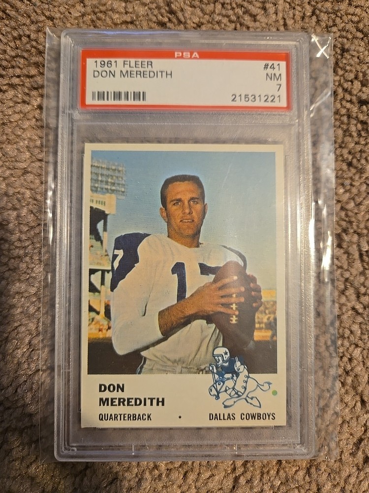1961 Fleer Don Meredith Rookie #41 PSA 7 Dallas Cowboys QB