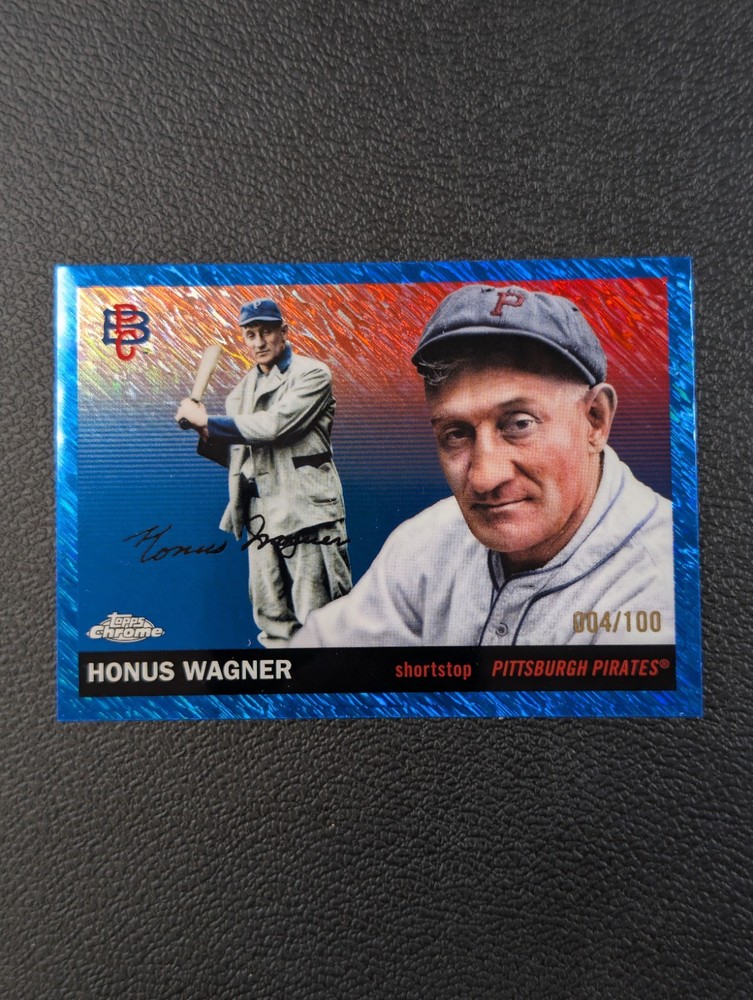 2025 Topps Chrome Platinum Anniversary - Honus Wagner #439 Blue Shimmer /100