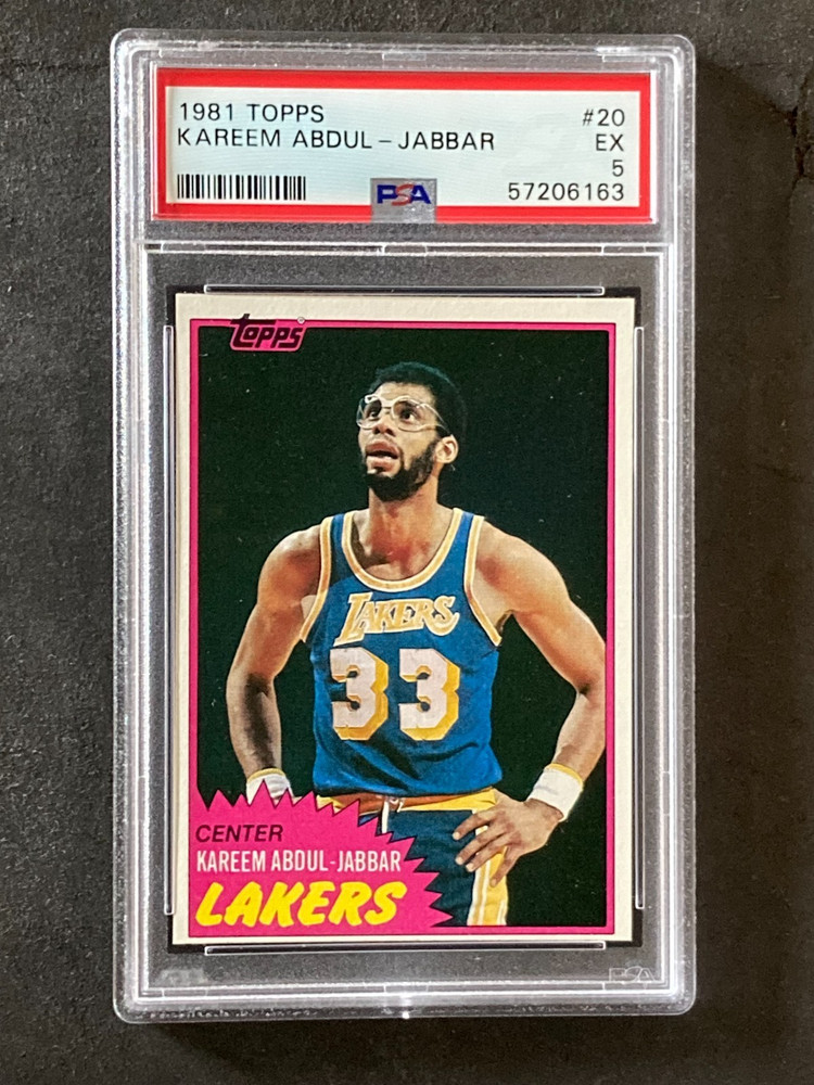 1981 Topps #20 Kareem Abdul-Jabbar Lakers EX PSA 5