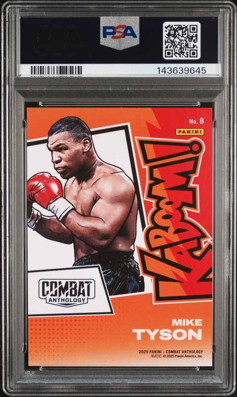 2025 Combat Anthology Mike Tyson KABOOM! #8 *Case Hit SSP* PSA 9 MINT view 2