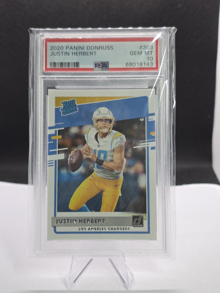 2020 Panini Donruss #303 Justin Herbert PSA 10