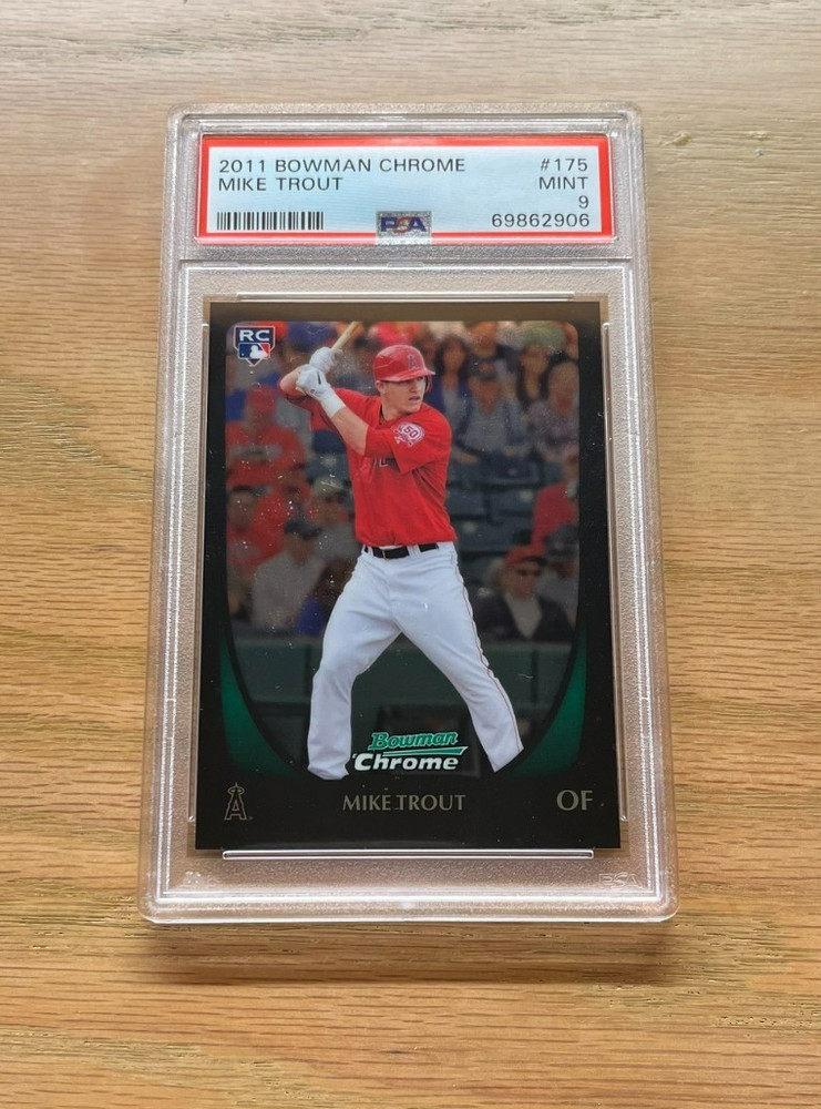 2011 BOWMAN CHROME MIKE TROUT #175 (RC) PSA 9 MINT