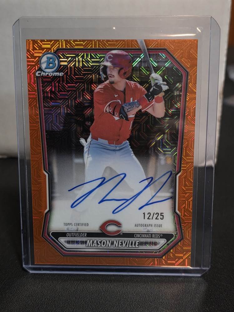 2026 Bowman Chrome Baseball- Mason Neville Orange Mojo Refractor Auto 12/25