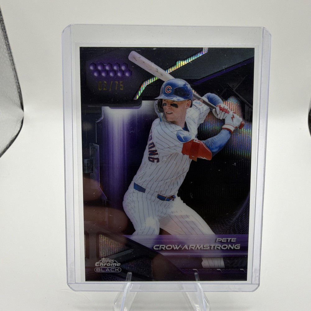 2026 Topps Chrome Black Pete Crow-Armstrong Purple /75
