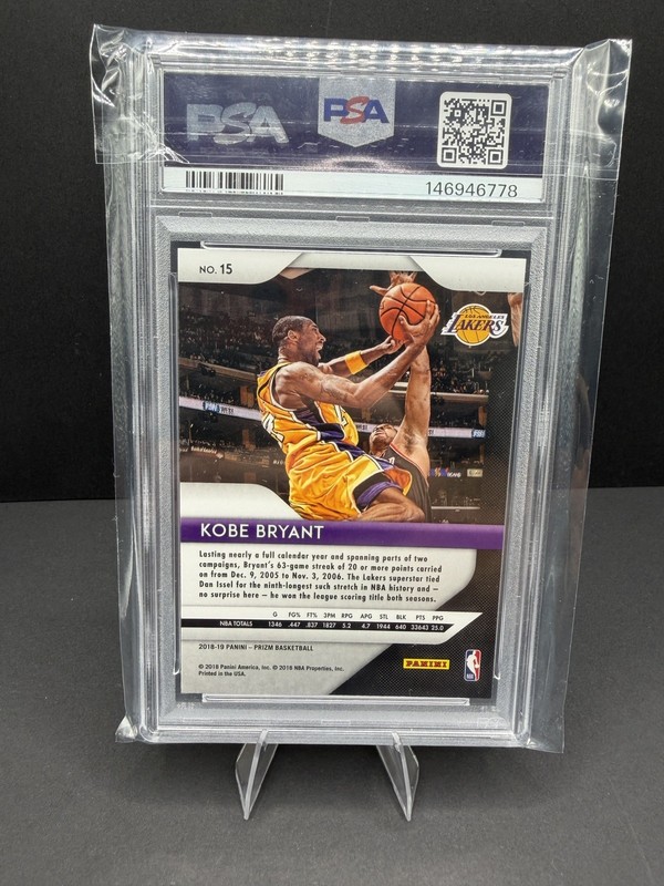 2018-19 Panini Prizm - Kobe Bryant #15 PSA 10 view 2