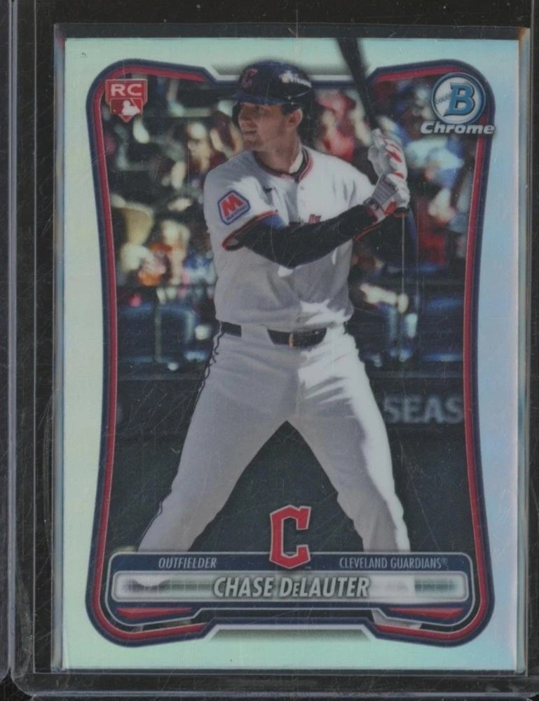 🔥2026 Bowman Chrome CHASE DELAUTER #37 RC Red Rookie Refractor
