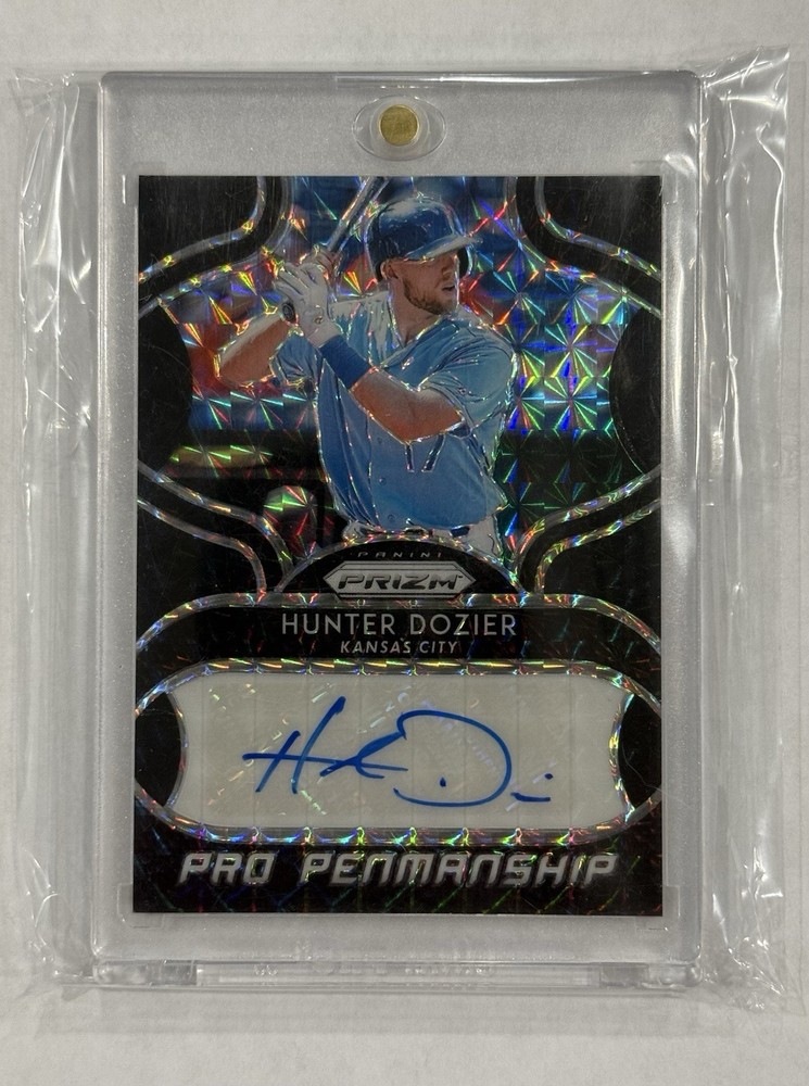 Hunter Dozier 2019 Prizm Pro Penmanship Black Finite Superfractor One Of One 1/1