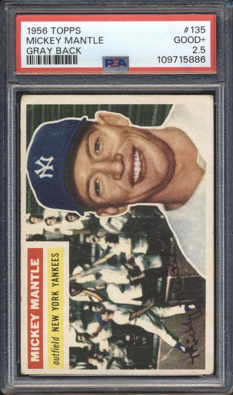 1956 Topps Baseball Mickey Mantle #135 PSA 2.5 NEW YORK YANKEES HOF