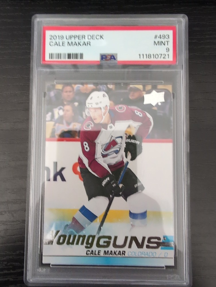 Upper Deck 2019-20 Cale Makar Avalanche Rookie PSA 9 Young Guns