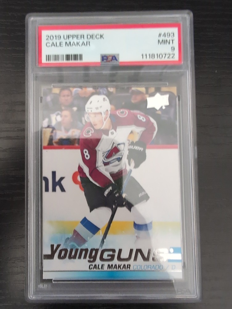 Upper Deck 2019-20 Young Guns #493 Cale Makar Avalanche Rookie PSA 9
