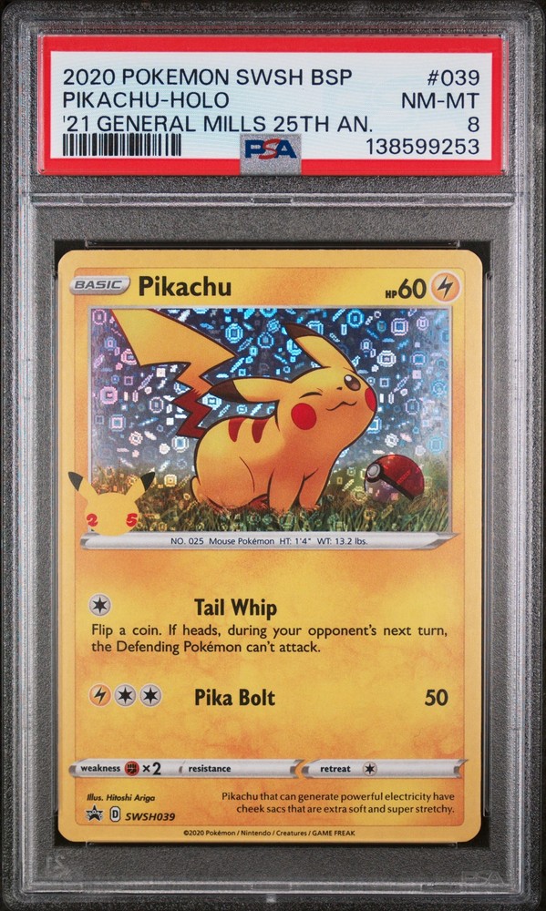 Pikachu - SWSH039 (General Mills) PSA 10