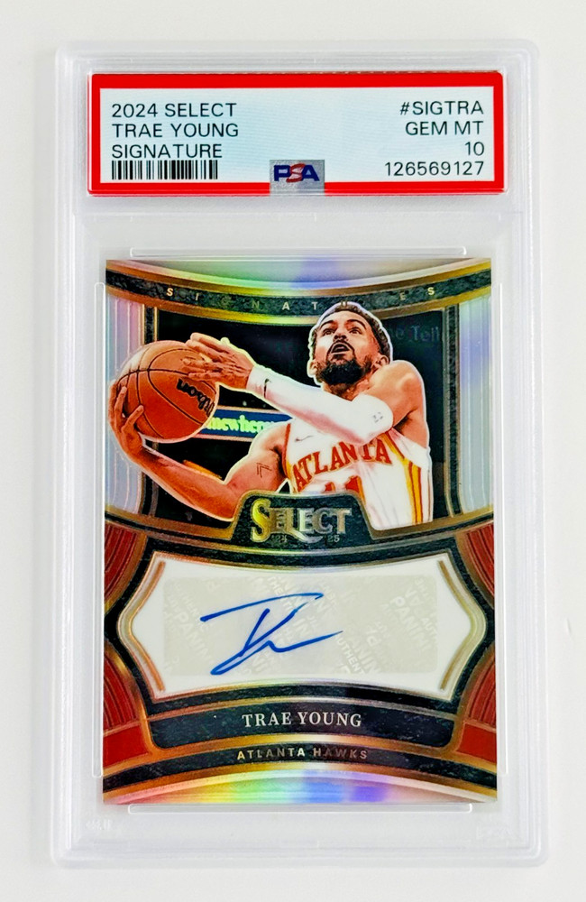 2024 Panini Select Signatures Trae Young Auto /249 PSA 10 POP 5 Hawks Wizards SP