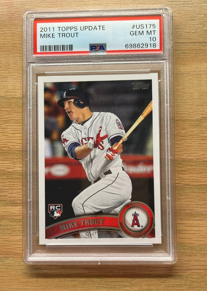 2011 TOPPS UPDATE MIKE TROUT ROOKIE #US175 PSA 10 GEM MINT