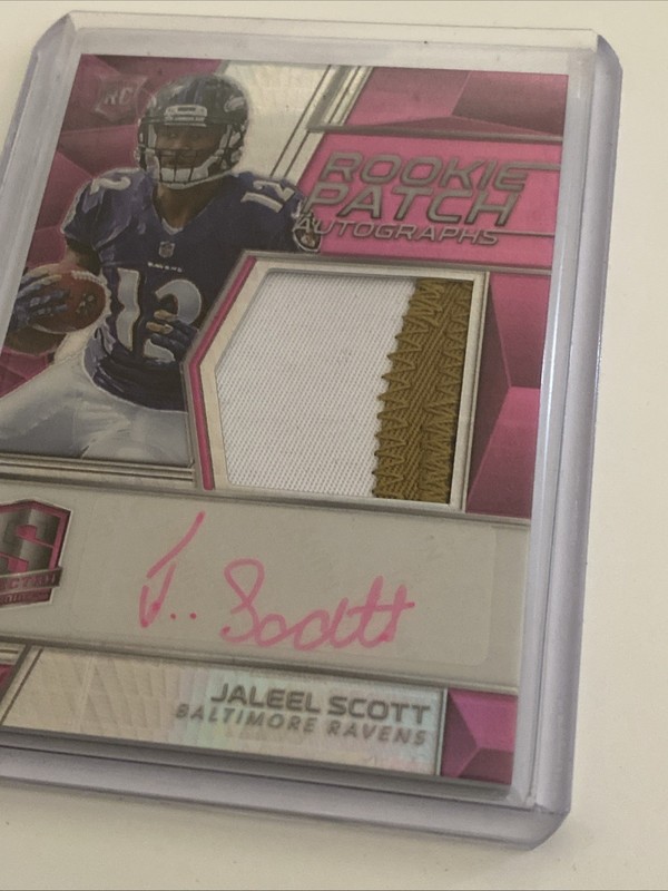 2018 Panini Spectra Rookie Patch Auto /25 Jaleel Scott #236  view 2