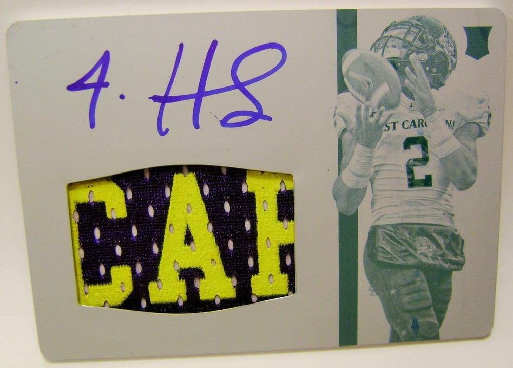 JUSTIN HARDY 1/1 AUTO PRINTING PLATE PANINI NATIONAL TREASURES FOOTBALL 2015