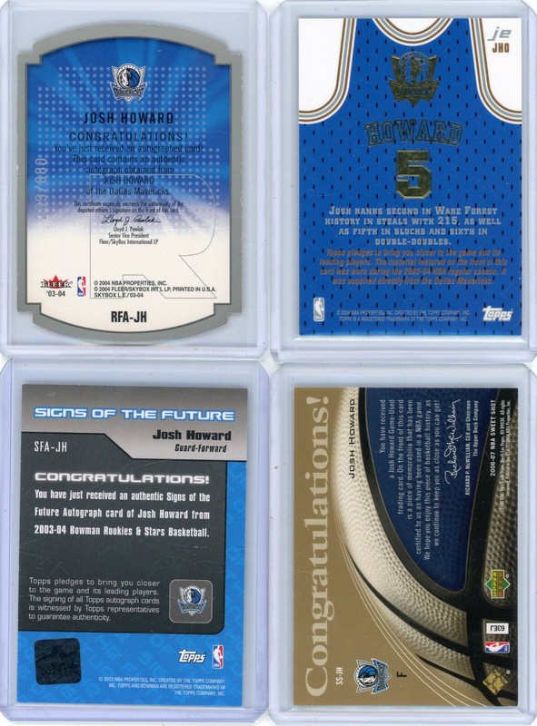 JOSH HOWARD (5) Card Basketball Lot - Rookie, Patch, Auto, Numbered view 2
