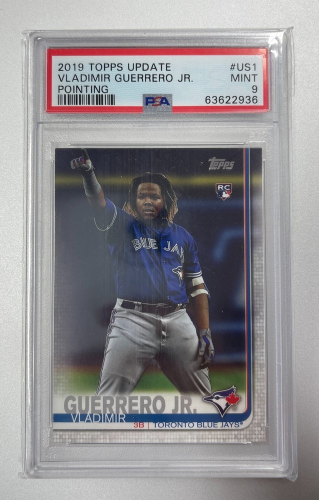 2019 TOPPS UPDATE VLADIMIR GUERRERO JR POINTING SP ROOKIE RC PSA 9 #US1