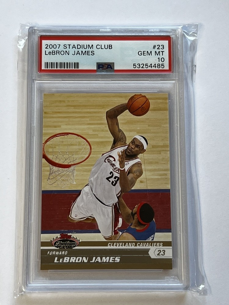2007 Stadium Club TSC #23 LeBron James Heat Cavs Lakers PSA 10 GEM MINT Pop 43