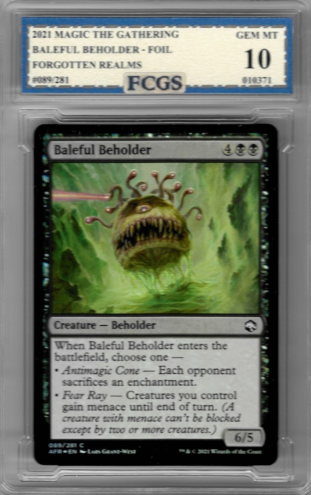 2021 MTG Baleful Beholder FOIL Forgotten Realms #89 Graded FCGS 10 GEM MINT