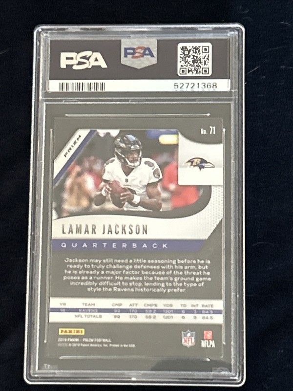 2019 Panini Prizm - Gold Lazer Prizm #71 Lamar Jackson view 2