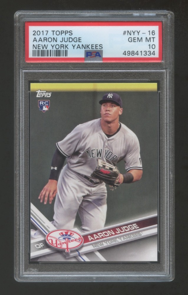 PSA 10 Aaron Judge 2017 TOPPS NEW YOUR YANKEES RC ROOKIE SP #NYY-16 LOW POP 366