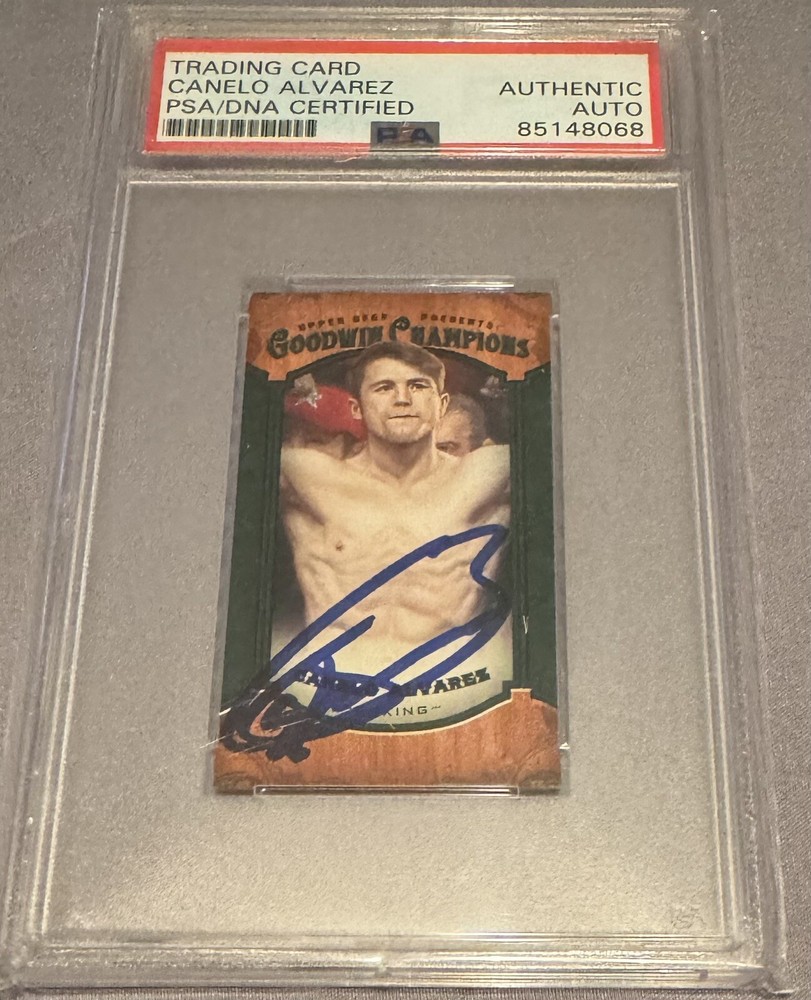 Canelo Alvarez 2014 UD Goodwin Mini Lady Luck SP signed/auto Rookie Card PSA