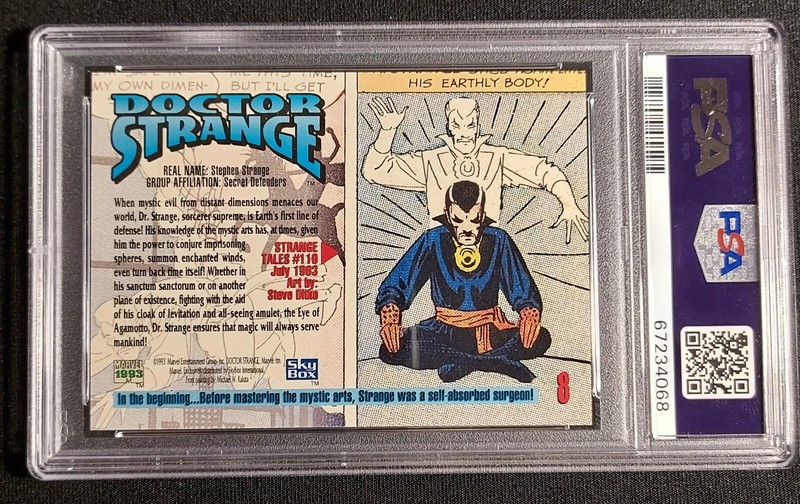 1993 Skybox Marvel Masterpieces Doctor Strange PSA 10 GEM Mint view 2